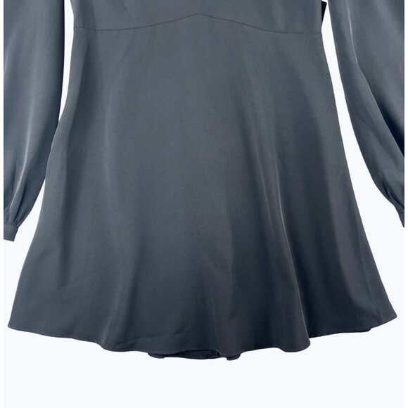 Lulus Follow Me Black Long Sleeve Dress Fit & Flare Dress Keyhole Back Medium - Picture 5 of 15